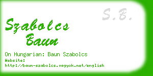 szabolcs baun business card